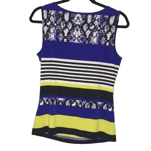 Calvin Klein Snake Stripe Print Sleeveless Blouse Women's Size Small - Picture 2 of 5